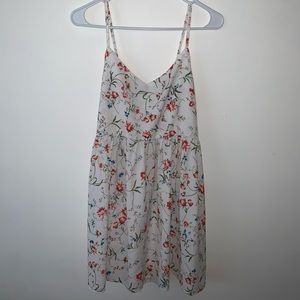 shein white floral dress